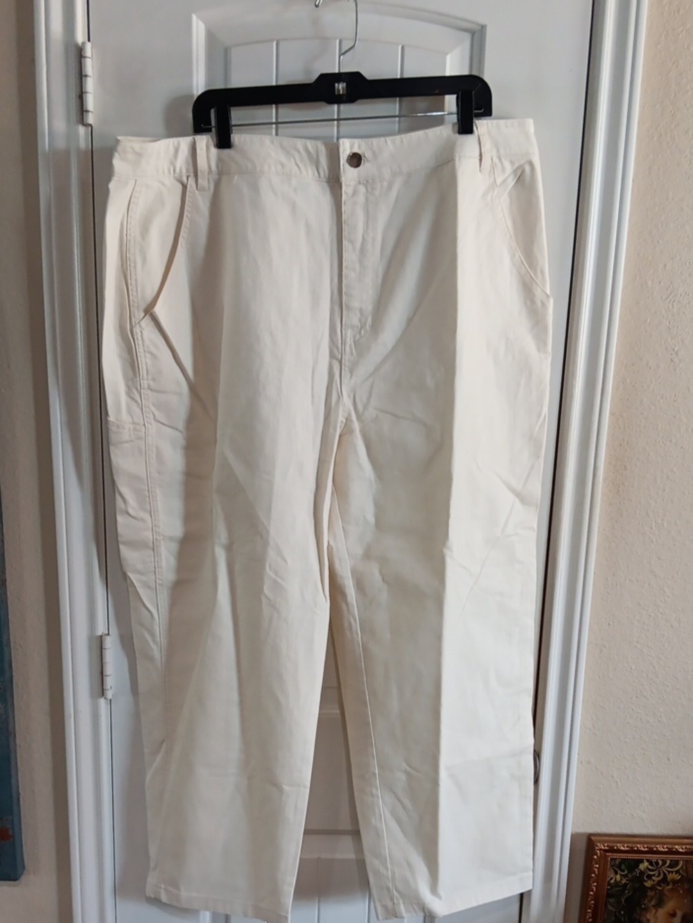 Forever 21+ White Denim Ankle Carpenter Barrel Pants NWT 3X